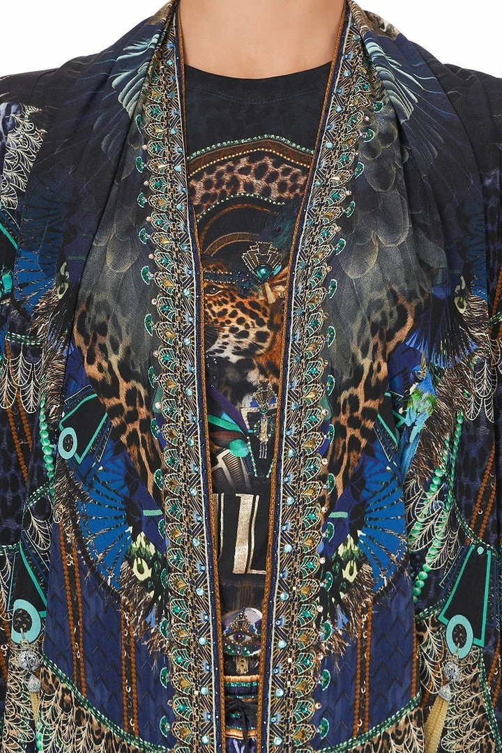 Camilla EBoutique (US) Up To 50% Off LONG CASUAL JACKET WITH POCKETS DRIPPING IN DECO