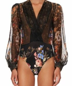 Camilla EBoutique (US) BLOUSON SLEEVE BODY SUIT BLUSHING MANOR Up To 40% Off