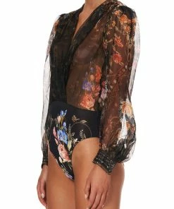 Camilla EBoutique (US) BLOUSON SLEEVE BODY SUIT BLUSHING MANOR Up To 40% Off
