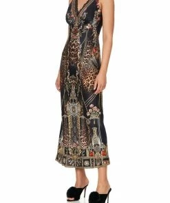 Camilla EBoutique (US) Sale Clothing V-NECK SLIP DRESS GOTHIC GODDESS