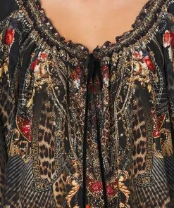 Camilla EBoutique (US) NECK TIE GATHERED BLOUSE GOTHIC GODDESS Up To 50% Off