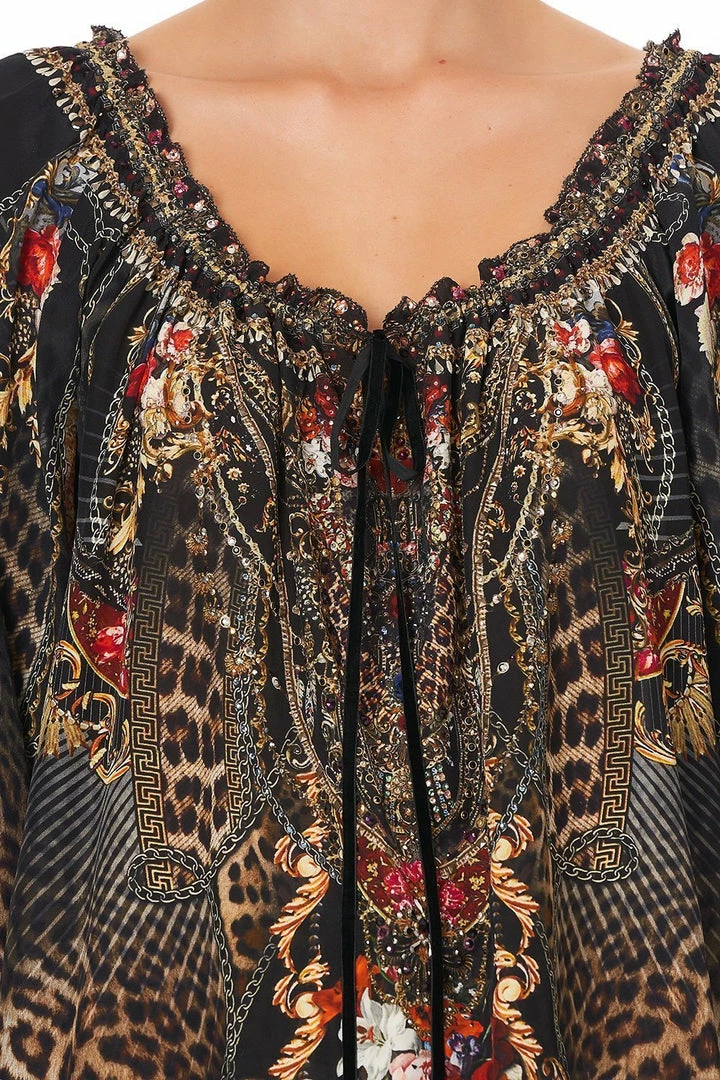 Camilla EBoutique (US) NECK TIE GATHERED BLOUSE GOTHIC GODDESS Up To 50% Off