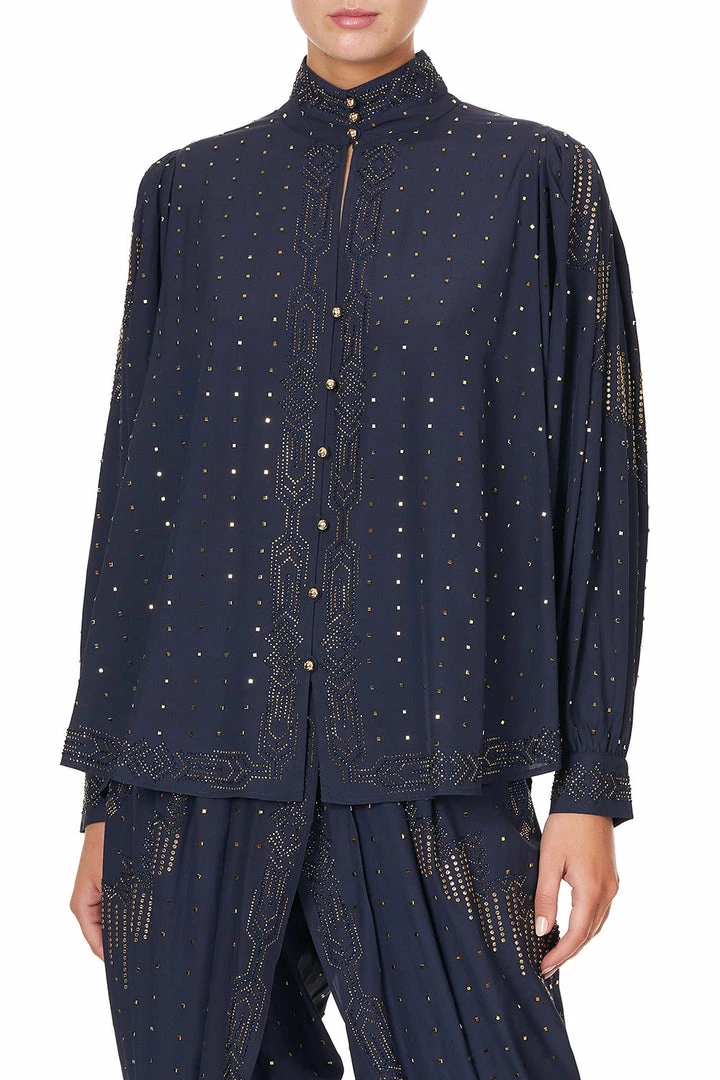 Camilla EBoutique (US) DROP SLEEVE SWING BLOUSE LUXE NAVY Sale Clothing