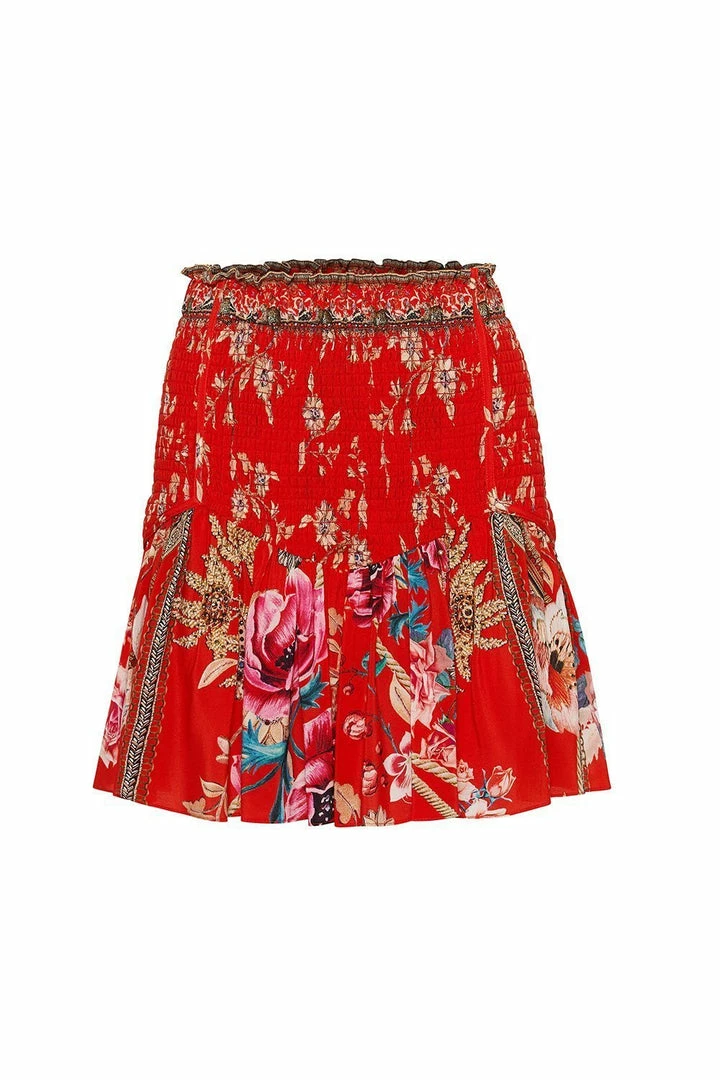 Camilla EBoutique (US) Sale Clothing SHIRRED PANEL MINI SKIRT AND THE QUEEN WORE RED