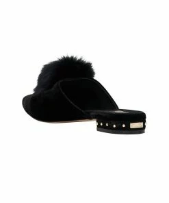 Camilla EBoutique (US) POM POM SLIPPER SOLID BLACK Sale Accessories