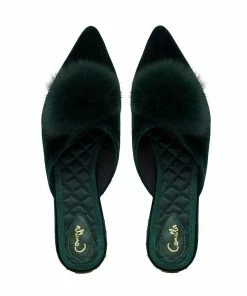Camilla EBoutique (US) POM POM SLIPPER LUXE EMERALD Sale Accessories