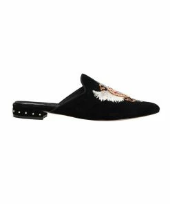 Camilla EBoutique (US) EMBROIDERED SLIPPER SOLID BLACK Sale Accessories