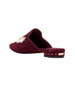 Camilla EBoutique (US) Sale Accessories EMBROIDERED SLIPPER BURGUNDY