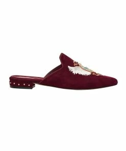 Camilla EBoutique (US) Sale Accessories EMBROIDERED SLIPPER BURGUNDY