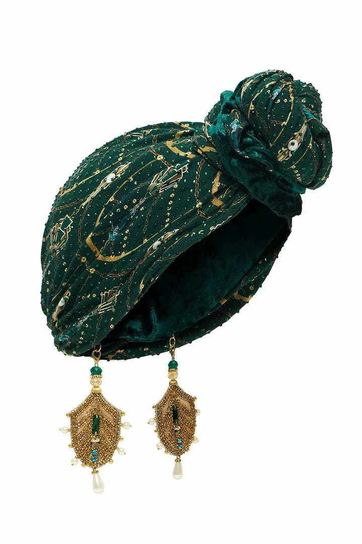 Camilla EBoutique (US) TURBAN WITH EARRINGS FITZGERALDS FLAPPER Up To 30% Off
