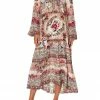 Camilla EBoutique (US) LACE UP DRESS WITH TIERED HEM SUMMONED BY A ROSE