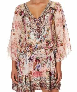 Camilla EBoutique (US) Up To 30% Off LAYERED FRILL SHORT DRESS SUMMONED BY A ROSE