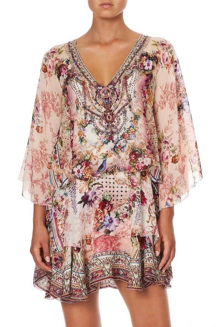 Camilla EBoutique (US) Up To 30% Off LAYERED FRILL SHORT DRESS SUMMONED BY A ROSE