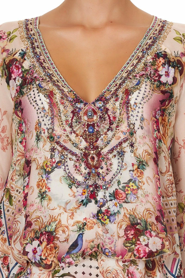 Camilla EBoutique (US) Up To 30% Off LAYERED FRILL SHORT DRESS SUMMONED BY A ROSE