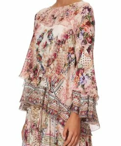 Camilla EBoutique (US) FLARED LAYERED BLOUSE SUMMONED BY A ROSE Up To 30% Off