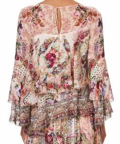 Camilla EBoutique (US) FLARED LAYERED BLOUSE SUMMONED BY A ROSE Up To 30% Off