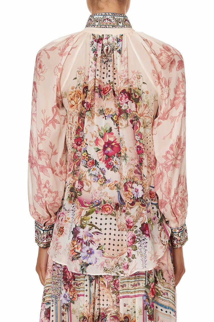 Camilla EBoutique (US) RAGLAN BUTTON UP SHIRT SUMMONED BY A ROSE