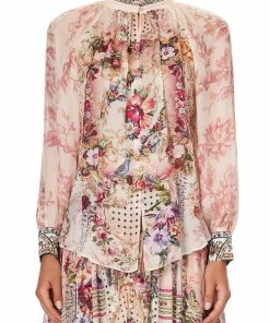 Camilla EBoutique (US) RAGLAN BUTTON UP SHIRT SUMMONED BY A ROSE