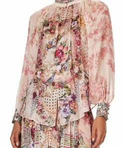 Camilla EBoutique (US) RAGLAN BUTTON UP SHIRT SUMMONED BY A ROSE