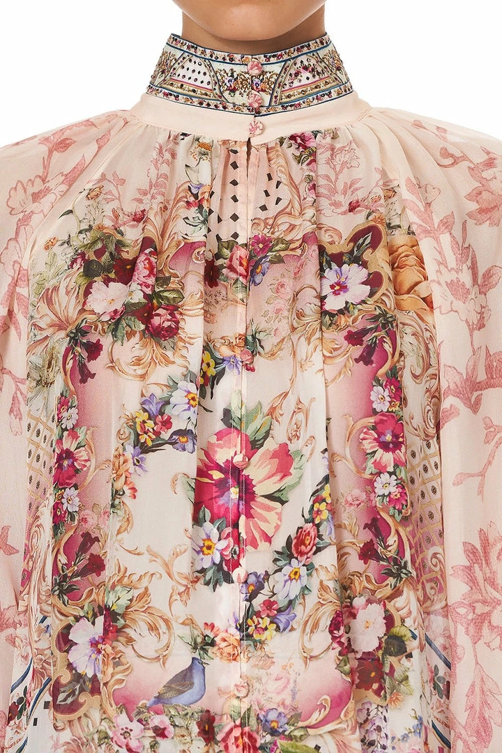 Camilla EBoutique (US) RAGLAN BUTTON UP SHIRT SUMMONED BY A ROSE