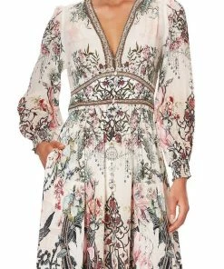 Camilla EBoutique (US) BUTTON DRESS WITH SHAPED WAISTBAND ROMANCE IS BORN Up To 30% Off