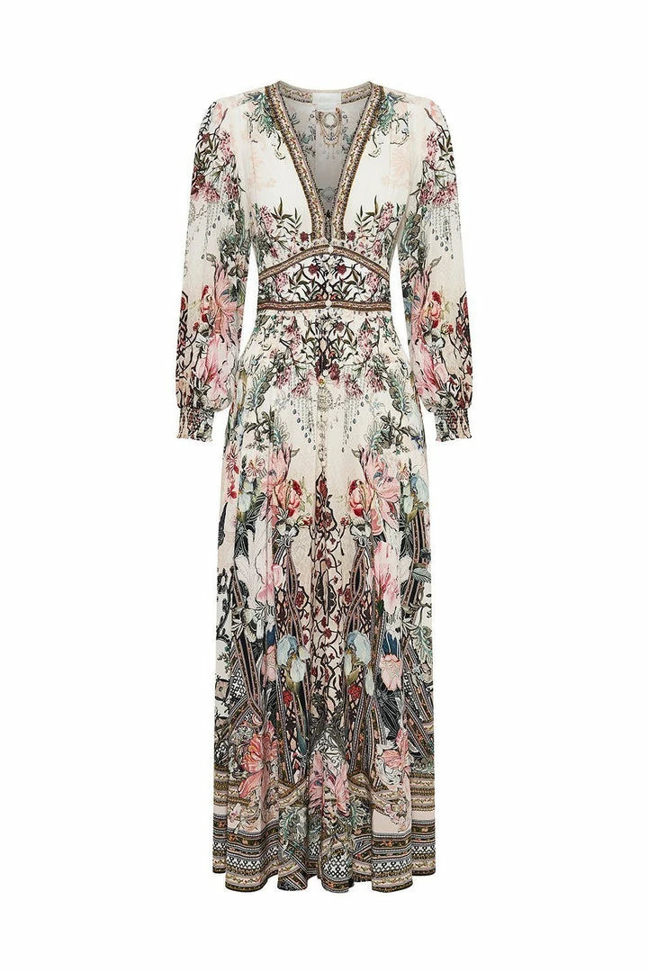 Camilla EBoutique (US) BUTTON DRESS WITH SHAPED WAISTBAND ROMANCE IS BORN Up To 30% Off