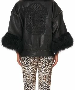Camilla EBoutique (US) DROP SLEEVE PANELLED JACKET LEATHER Sale Clothing