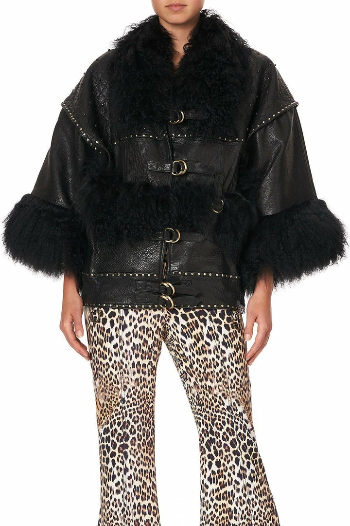 Camilla EBoutique (US) DROP SLEEVE PANELLED JACKET LEATHER Sale Clothing