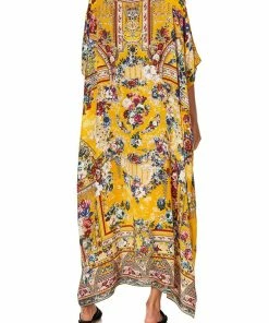 Camilla EBoutique (US) Up To 30% Off ROUND NECK KAFTAN CROWNED ROSES