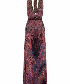 Camilla EBoutique (US) Sale Clothing TIE NECK HALTER JUMPSUIT SWINGING SIXTIES