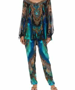 Camilla EBoutique (US) Sale Clothing NECK TIE GATHERED BLOUSE TEMPLE TEMPTRESS