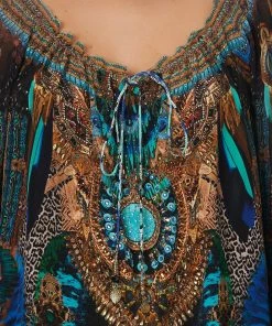 Camilla EBoutique (US) Sale Clothing NECK TIE GATHERED BLOUSE TEMPLE TEMPTRESS