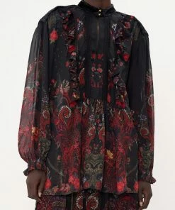 Camilla EBoutique (US) BLOUSON RUFFLE BLOUSE WOODSTOCK ROCK