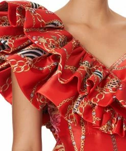 Camilla EBoutique (US) Sale Clothing ONE SHOULDER RUFFLE DRESS PRIMA DONNA
