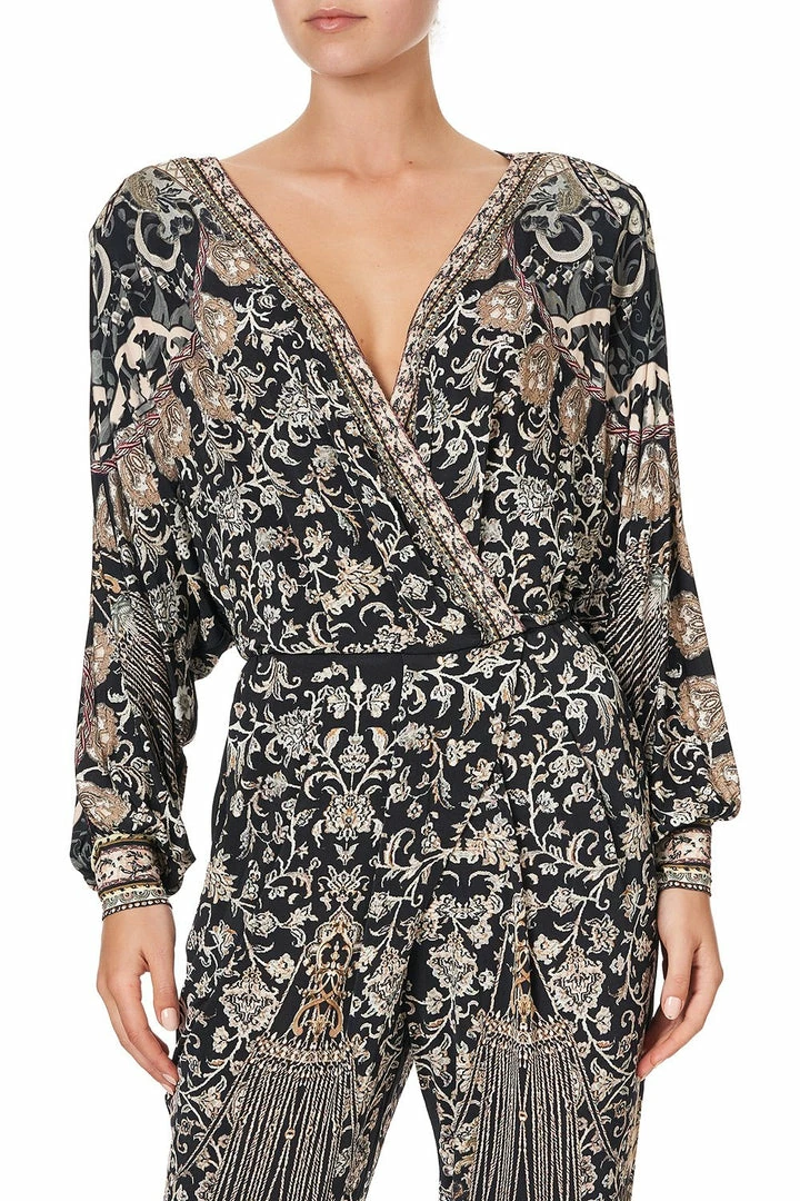 Camilla EBoutique (US) JERSEY TWIST FRONT JUMPSUIT DUST HER OFF