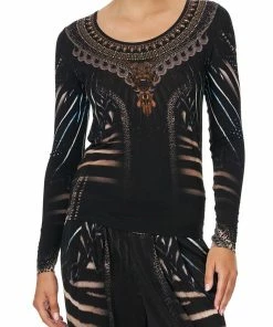 Camilla EBoutique (US) Sale Clothing LONG SLEEVE FITTED TOP QUECHUA KING