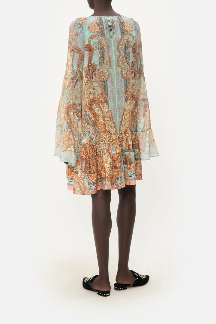 Camilla EBoutique (US) A-LINE GATHERED PANEL DRESS MAKE LOVE NOT WAR Clothing