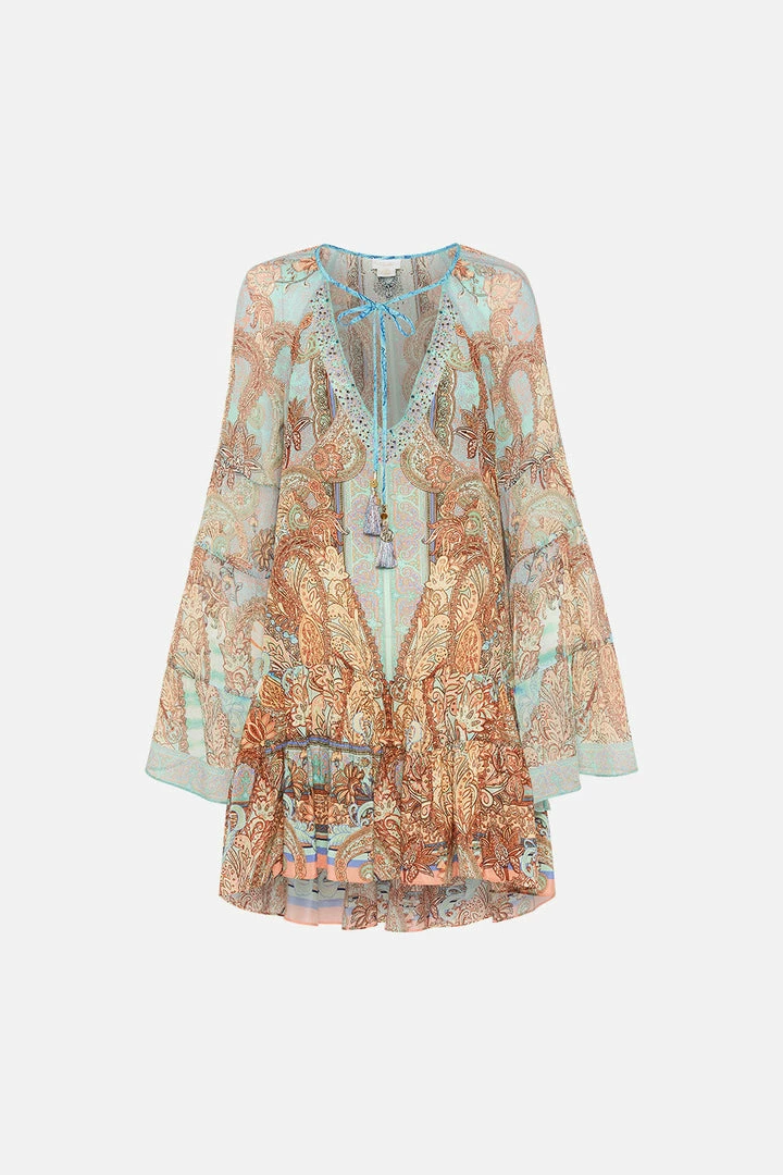 Camilla EBoutique (US) A-LINE GATHERED PANEL DRESS MAKE LOVE NOT WAR Clothing