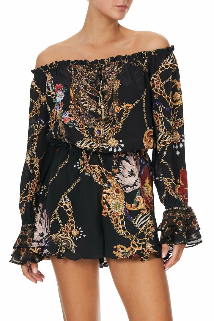 Camilla EBoutique (US) Sale Clothing DROP SHOULDER FRILL PLAYSUIT A NIGHT IN THE 90S