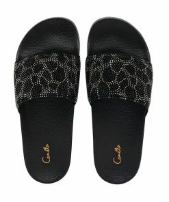 Camilla EBoutique (US) POOL SLIDES SOLID BLACK Sale Accessories