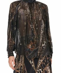 Camilla EBoutique (US) RAGLAN BUTTON UP SHIRT LADY STARDUST Sale Clothing