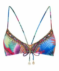 Camilla EBoutique (US) Sale Swimwear V NECK ROUCHED BACK CROP TOP WHATS YOUR VICE