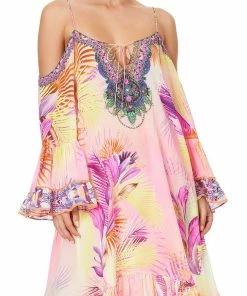 Camilla EBoutique (US) DROP SHOULDER LONG SLEEVE DRESS SOUTH BEACH SUNRISE Sale Clothing