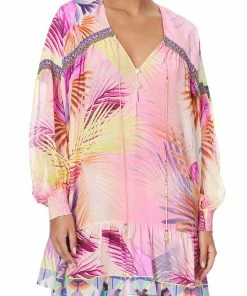 Camilla EBoutique (US) GATHERED YOKE DRESS SOUTH BEACH SUNRISE Sale Clothing