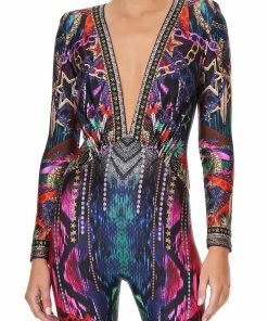 Camilla EBoutique (US) New To Sale PLUNGE FRONT CATSUIT ROCKET WOMAN