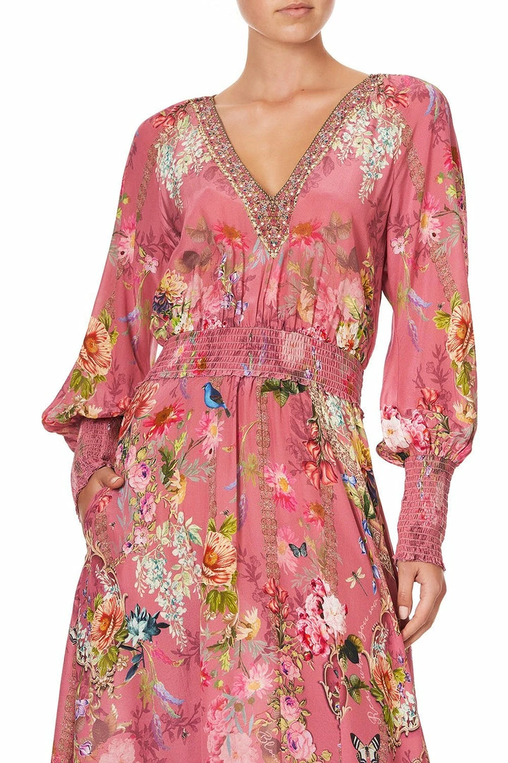 Camilla EBoutique (US) DRESS WITH SHIRRED WAIST AND CUFF PATCHWORK HEART Up To 30% Off