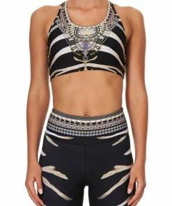 Camilla EBoutique (US) ACTIVE RACER BACK CROP ZEBRA CROSSING