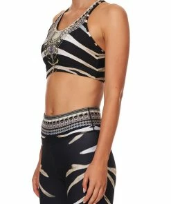 Camilla EBoutique (US) ACTIVE RACER BACK CROP ZEBRA CROSSING