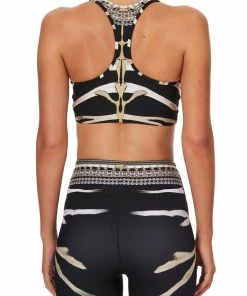 Camilla EBoutique (US) ACTIVE RACER BACK CROP ZEBRA CROSSING