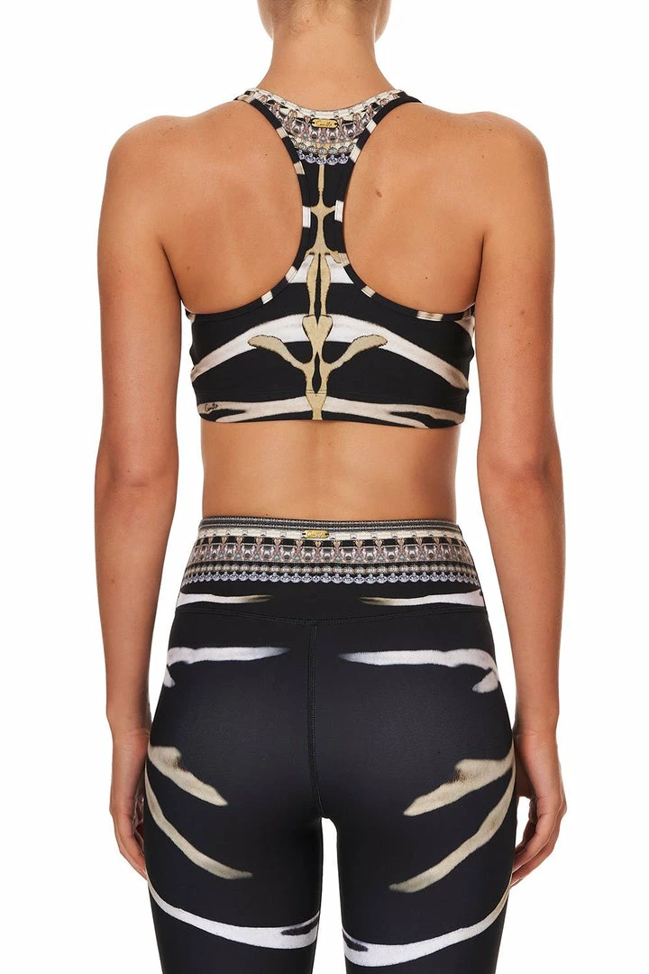 Camilla EBoutique (US) ACTIVE RACER BACK CROP ZEBRA CROSSING